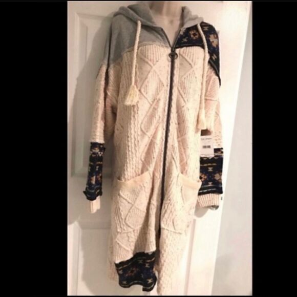 Free People “Capture The Moment Sweater” Cardigan Jacket Oversized Boho - Picture 5 of 7